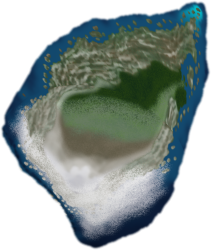 A picture of the continent of Ultros